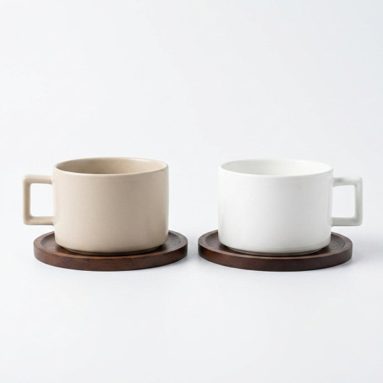 Tea Cup and Saucer Set - 6 Pcs